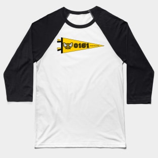 0161 Greater Manchester Bee Sports Varsity Pennant Baseball T-Shirt